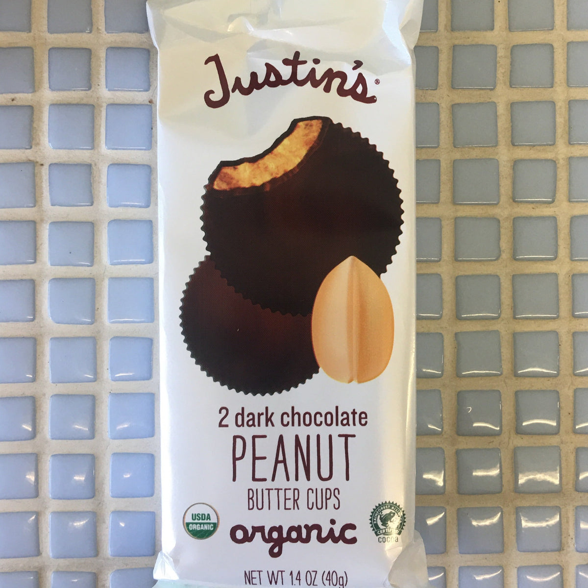 Justin's Organic Dark Peanut Butter Cups (40g)