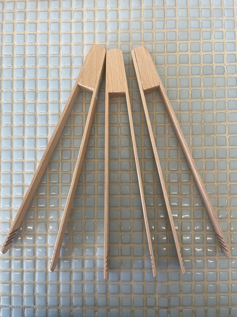 Wooden tongs long