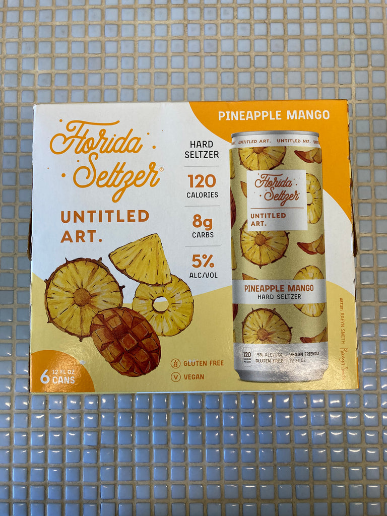 untitled art florida seltzer pineapple mango hard seltzer